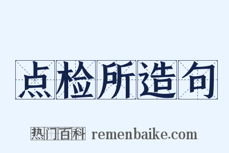 点检所造句是什么意思的图片